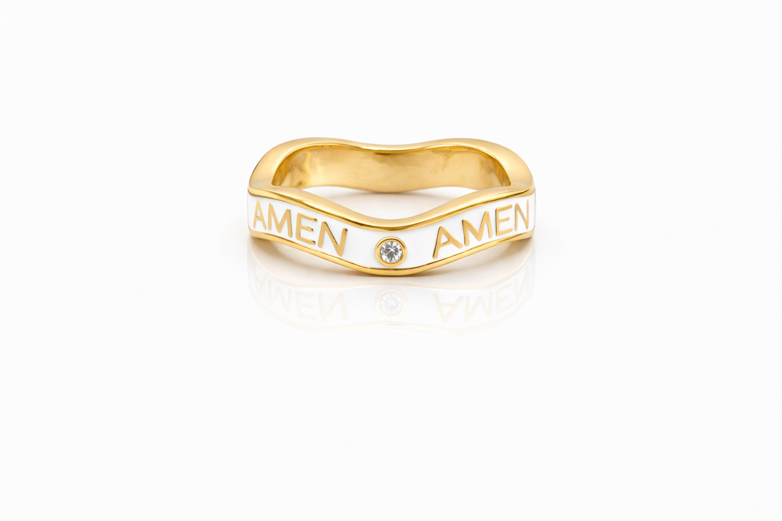 Wishful Ring - White Enamel