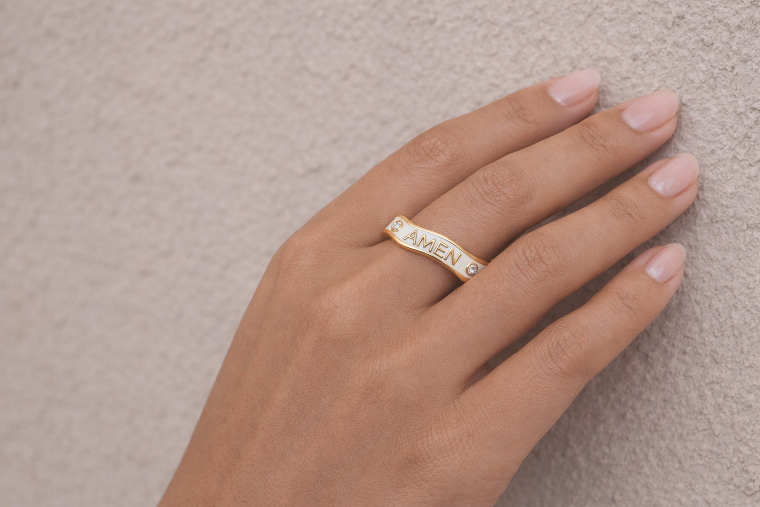 Wishful Ring - White Enamel